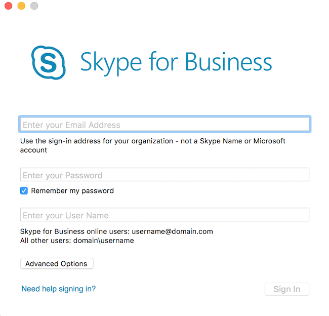 skype for business web app plug-in, mac